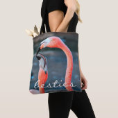Tote Bag Flamants roses roses Besoins Photo Script Design M (De près)