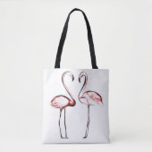 Tote Bag Flamants roses roses Pêche Flamant rose Tropical (Devant)