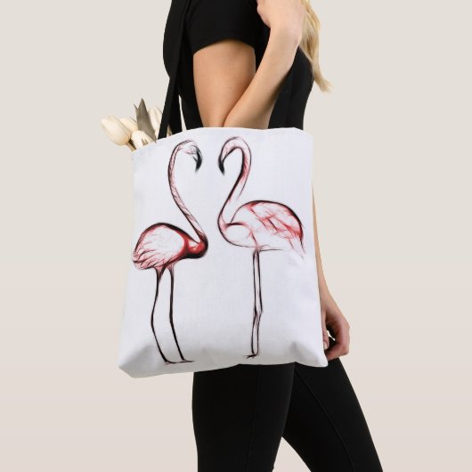 Tote Bag Flamants roses roses Pêche Flamant rose Tropical (De près)