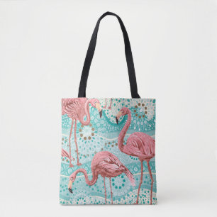 Tote Bag Flamants roses sans soudure motif