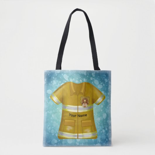 Tote Bag Flames Shield Firefighter (Devant)