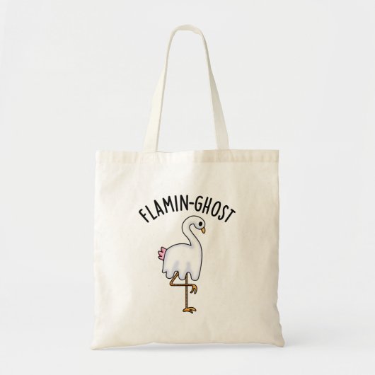 Tote Bag Flamin-fantôme Funny Flamant rose Fantôme Pun (Devant)
