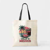 Tote Bag Flamingo Expat Retirement Mexico Beach Life (Devant)