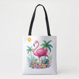 Tote Bag Flamingo rose tropicale/Floride