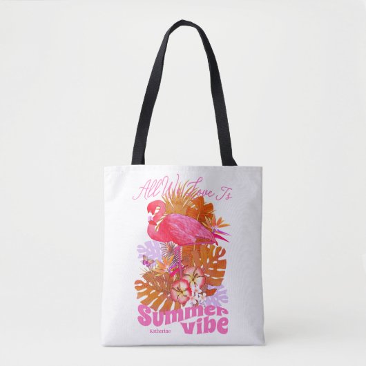 Tote Bag Flamingo Summer (Devant)