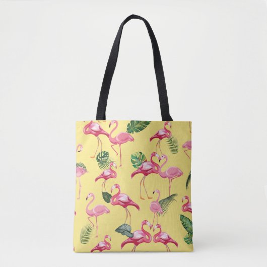 Tote Bag Flamingos Amour Motif 3 (Devant)