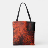 Tote Bag Flamme arrière - plan feu noir chaud (Dos)