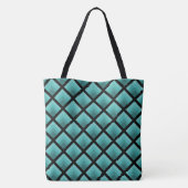 Tote Bag Flamme de dégradé de vert de gris bleu (Dos)