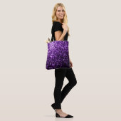 Tote Bag Flamme de parties scintillant foncé violet brillan (Sur le modèle)