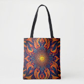 Tote Bag Flamme Mandala Art Visionnaire (Devant)