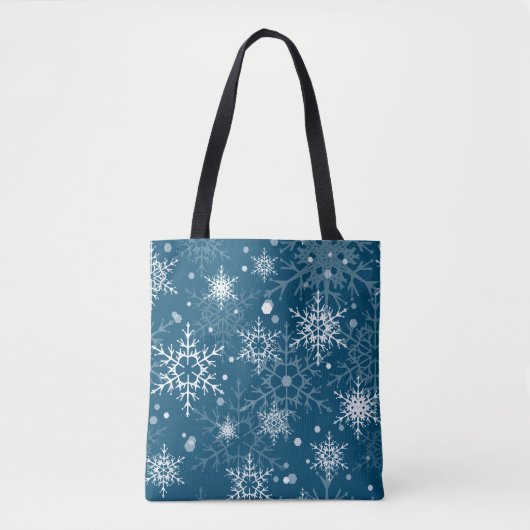 Tote Bag Flammes à neige blanches (Devant)
