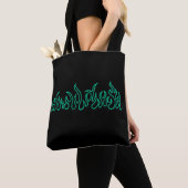 Tote Bag Flammes de feu sarcelle Brûlure Contour (De près)