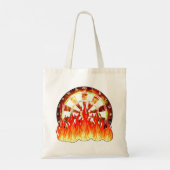 Tote Bag Flammes de tableau noir flamme Art Design (Dos)