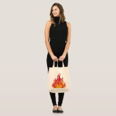 Tote Bag Flammes d'incendie (Devant (modèle))