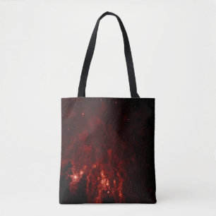Tote Bag Flammes rouges la nuit
