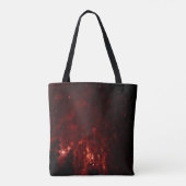 Tote Bag Flammes rouges la nuit (Dos)