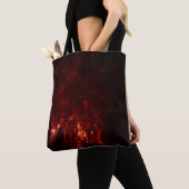 Tote Bag Flammes rouges la nuit (De près)
