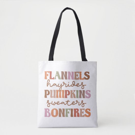 Tote Bag Flannings Bonfires Citrouille (Devant)