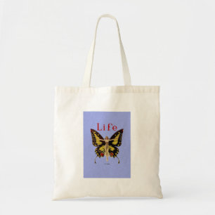 Tote Bag Flapper Butterfly Flying Woman Illustration