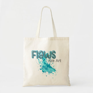 Tote Bag Flaws Are Art – Inspirational Abstract Splash Blue