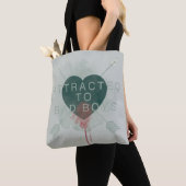 Tote Bag Flèche | "Attiré Aux Mauvais Garçons" Coeur Percé (De près)