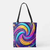 Tote Bag Flèche cosmique colorée (Dos)