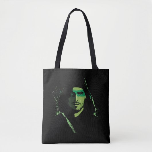 Tote Bag Flèche | Découpe verte avec flèche (Devant)