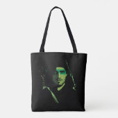 Tote Bag Flèche | Découpe verte avec flèche (Dos)