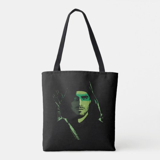 Tote Bag Flèche | Découpe verte avec flèche (Dos)