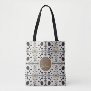 Tote Bag Flèche géométrique Boho Blanc Personnalisé