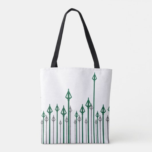 Tote Bag Flèche | Graphique Flèches verticales (Dos)