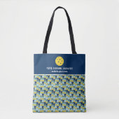 Tote Bag Flèches bleues amusantes Imprimer Pickleball perso (Devant)