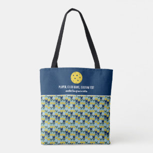 Tote Bag Flèches bleues amusantes Imprimer Pickleball perso