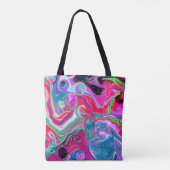 Tote Bag Flèches colorées Abstrait Fluid Art (Dos)