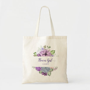 Tote Bag Fleur à fleurs d'aquarelle ultra violette Fourre-t