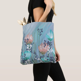 Tote Bag Fleur Abstrait Moderne Tendance