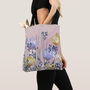 Tote Bag Fleur Abstrait Moderne Tendance