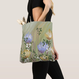 Tote Bag Fleur Abstrait Moderne Tendance