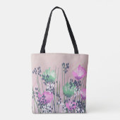 Tote Bag Fleur Abstrait Moderne Tendance (Dos)