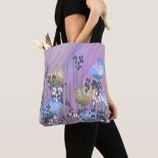 Tote Bag Fleur Abstrait Moderne Tendance