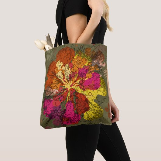 Tote Bag Fleur abstraite audacieuse