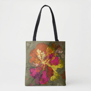 Tote Bag Fleur abstraite audacieuse