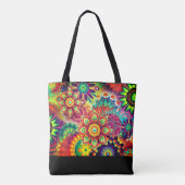 Tote Bag Fleur Abstraite Boho fourre-tout (Dos)