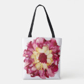 Tote Bag Fleur Abstraite rouge et jaune Fourre-tout (Dos)
