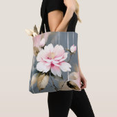 Tote Bag Fleur Abstraite Wabi-Sabi (De près)