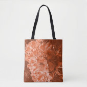 Tote Bag Fleur agrandie avec léger relief, saumon brun (Devant)