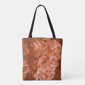 Tote Bag Fleur agrandie avec léger relief, saumon brun (Dos)
