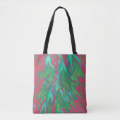 Tote Bag Fleur australienne d'oiseaux, vert tropical floral (Devant)