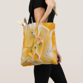Tote Bag Fleur blanche jaune Art abstrait Georgia O'Keeffe (De près)