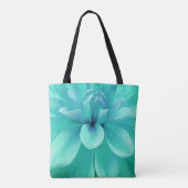 Tote Bag Fleur bleu sarcelle (Dos)